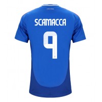 Italien Gianluca Scamacca #9 Heimtrikot EM 2024 Kurzarm